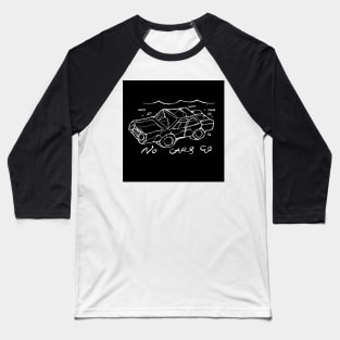 No Cars Go by the band Arcade Fire - Illustrated Lyrics Baseball T-Shirt